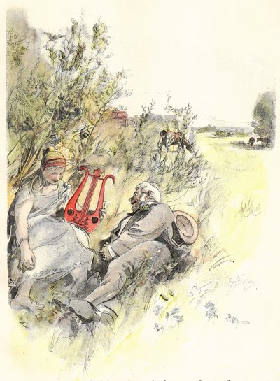 Elias Sehlstedt e la sua musa da Carl Larsson